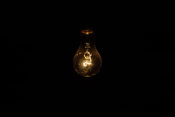 照明付きランプ、 電球、 ライト、 暗い、 夜