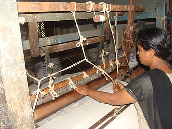 bavlna, předení, khadi, hrubý hadřík, garáž, Indie, tkaní, výroba příze, průmyslu, handloom, tradice