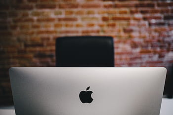 móveis, limpar, escritório, espaço comercial, loft, Apple iMac, computadores, espaço de trabalho, local de trabalho, parede de tijolos, tijolos