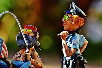 cyklista, policie, řízení, kolo, tetovaný, policajt, policistka, Amerika, chladný, neformální, legrační