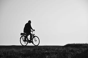 bicycle, cyclist, cycling, bike, biking, road, man, person, silhouette, outdoor