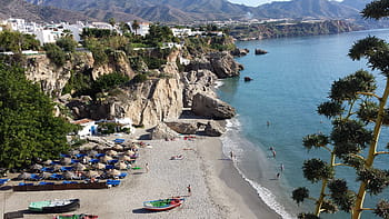 Nerja, Spain, Andalusia, Sea, View, sea view, water, beach, outdoors, nature
