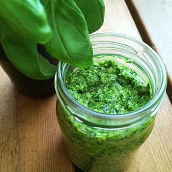 green, spice, jar, basil, pesto, organic, mat, health, cooking, homemade, organic food