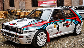 kopí, stroj, vozidlo, italský stroj, lancia delta, shromáždění, rally auto, klasický, vinobraní, automobilového průmyslu, martini závody
