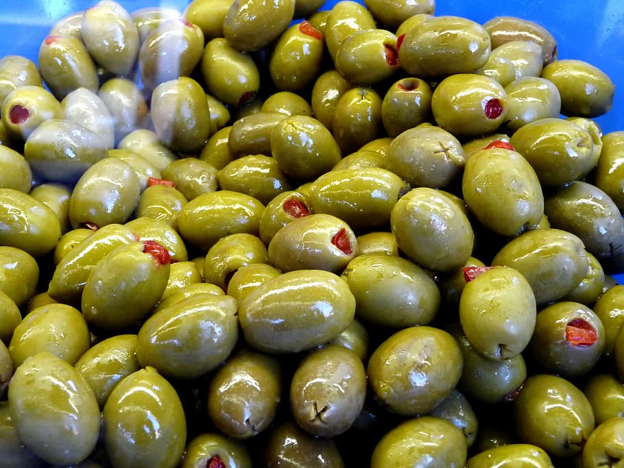 zelené olivové šarže, olivy, zelenina, vegetariánský, kuchyně, organický, olivový, přísada, zdravý, Chutný, jíst