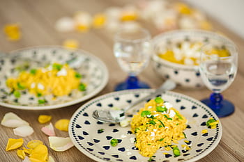 bunga-bunga, kuning, meja, menyenangkan, imut, makanan, romantis, makan, makan malam, restoran, Desain