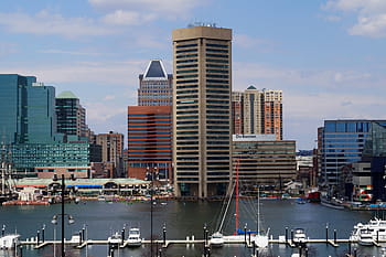 panorama Baltského moře, dok, baltimore, panoráma, Maryland, budov, město, panoráma města, fotografie, veřejná doména, Spojené státy