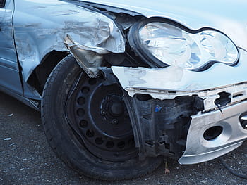 totaled silver car, Accident, Auto, Broken, unfallwagen, damage, vehicles, total damage, mature, demolished, jack