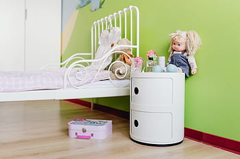 habitación, niños, juguetes, dormitorio, niño, juego, interior, cama