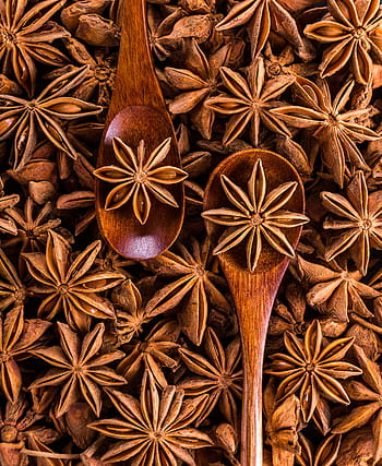 chomáč, hnědý, matice, dřevěný, naběračka, anýz, koření, semena, řetězová kola, aroma, svařené víno
