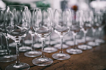 taças de vinho vazias, vazio, taças de vinho, vidro, taça de vinho, festa, muitos, óculos, acessórios para casa, copo de vinho, restaurante