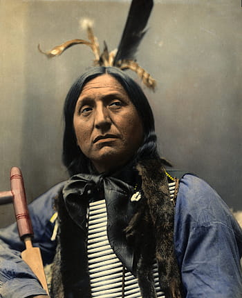 native, american, blue, clothes, portrait, left hand bear, chief, oglaha sioux, indian, native american, 1898
