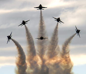 air show, blue angels, formation, military, aircraft, jets, smoke, planes, fighter, airplanes, aerobatics