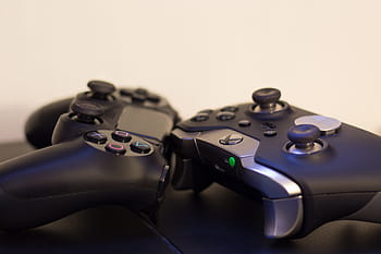 closeup, xbox, sony controllers, Games, Gaming, Consoles, Ps4, Gamepad, gaming, consoles, video game, controller