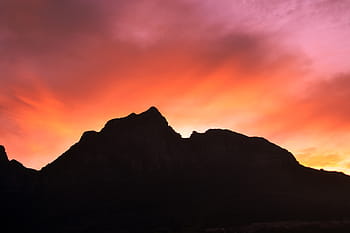 산의 실루엣, 산, 실루엣, 황금의, 시간, 자연, 경치, 산들, 정상 회담, 봉우리, 하늘