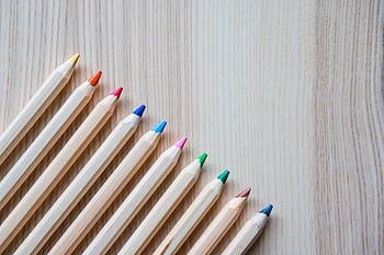 berwarna, pensil, baris # 3, Pensil Warna, Baris, warna-warni, warna, kreatif, kreativitas, meja, menggambar