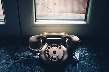 starý, vinobraní, telefon, technologie, staromódní, retro stylu, antický, uvnitř, nikdo, zastaralý, klasický