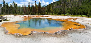 gejzír, termikek, geotermikus energia, természet, medence, termikus rugó, utazás, yellowstone