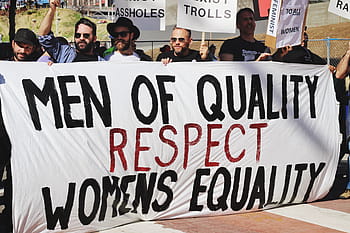 people, holding, white, text, printed, textile, men, rights, protest, equality, sign