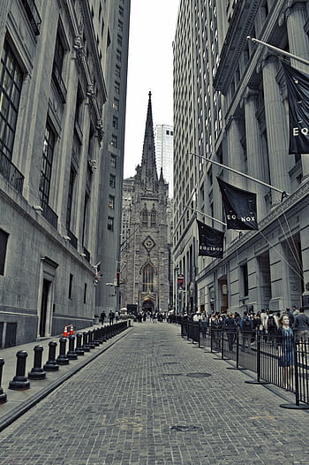 oameni, mers, latură, drum, clădire, zi, nyc, Wall Street, oraș, manhattan, financiar