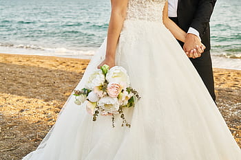 bridal, son in law, flower, beach, romantic, married, big, wedding, double, love, marriage