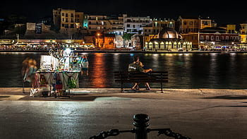 couple, sunset, night, sea, romantic, romance, love, seller, city, town, ocean