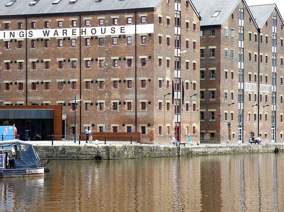 warehouse, quay, river