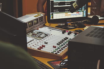 mikser, equalizer, lyd, musikk, utstyr, teknologi, studio, mikrofon, innspilling