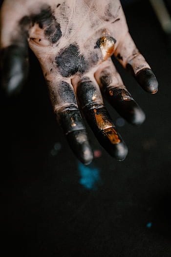 manos, malhumorado, arte, pintura, oscuro, pintor, artista, pintura negra, desordenado, pintado