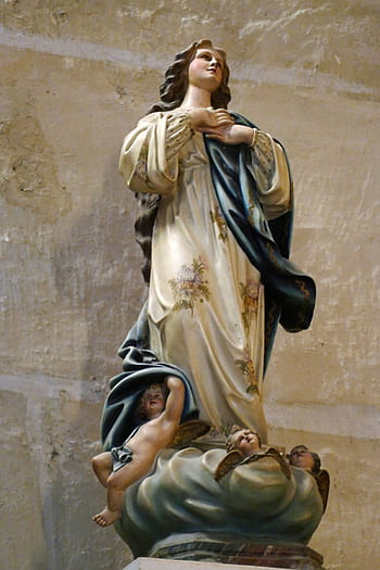 statue, sculpture, woman, holy, angel, religion, church, art