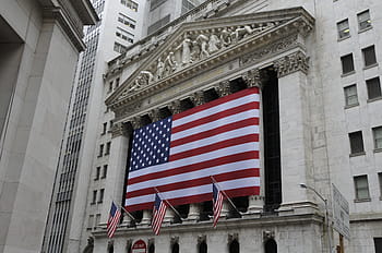 uss flag, daytime, new york, stock exchange, money, uSA, flag, american Flag, new York City, manhattan - New York City, patriotism