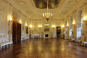 bílý, nástěnné malířské místnosti, hnědý, zarámovaný, svícen lustr, st petersburg russia, gatchina, Rusko, palác, kajuty, historický