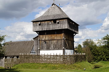 bach ritterburg, rytířský hrad, hrad, spodní jehla, středověk, dřevěný hrad, věž, kanzach, jižní Německo, středověký, les