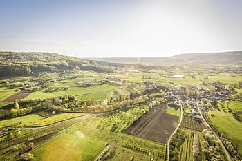 aerial, view, greenfield, areal, photography, green, grass, field, daytime, nature, landscape
