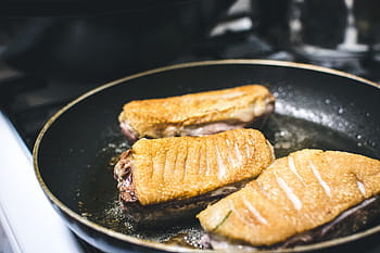 medium duck breast, Frying, medium, duck, breast, cooking, home, kitchen, kitchenware, meat, process