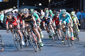 people, riding, bicycles, daytime, men, bike, bicycle, cyclist, bikers, racing, athletes