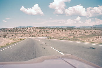 Autoroute, la vitesse, route, ancien, Amérique, paysage, horizon, Voyage, film, la photographie, rétro