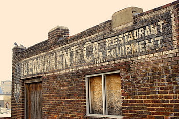 restaurace znamení cihla, restaurace, podepsat, cihlový, starý, typografie, architektura a budovy, exteriér budovy, stavba, architektura, nikdo