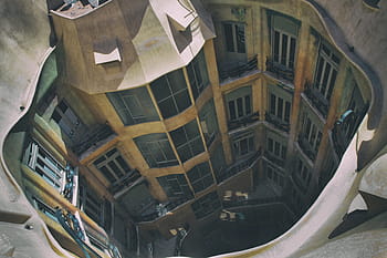 shot, taken, roof, antoni gaudí ’s masterpiece, barcelona, spain, Casa Mila, Antoni Gaudí, Gaudí’s, masterpiece, Barcelona, Spain