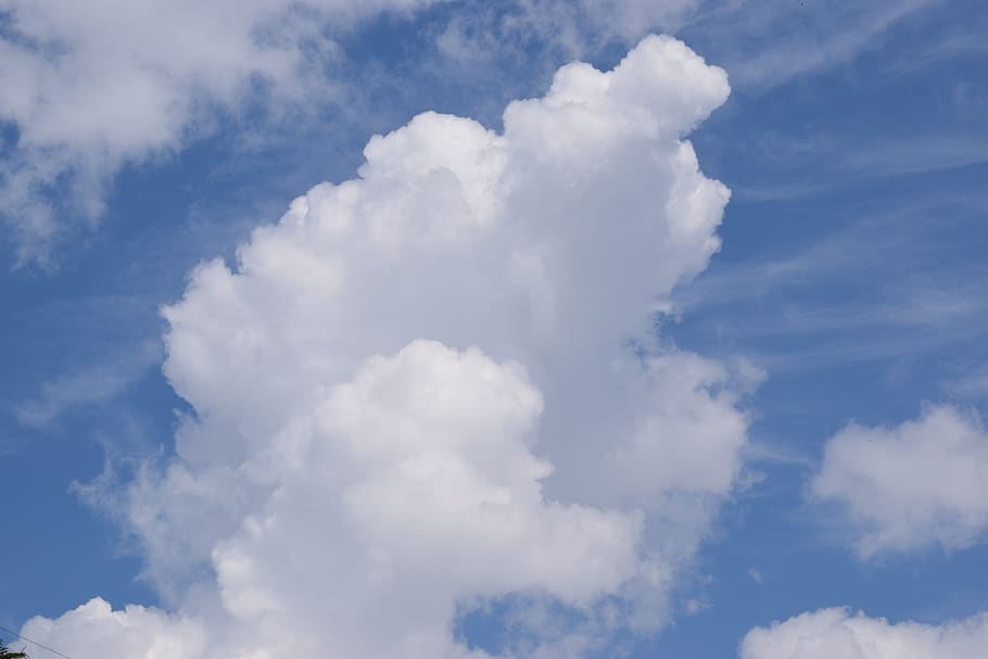 clouds, sky, nature, blue, the form of clouds, tranquility