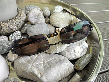 Sunglasses, Sun Protection, Uv Filter, stones, holiday, glasses, protection, reflections, ultraviolet radiation, indoors, close-up