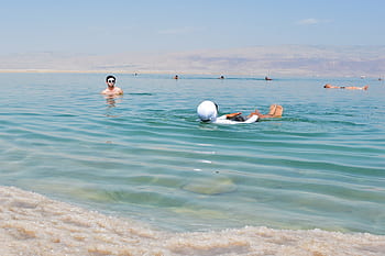 dead see, floating, friends, adventure, water, peace, happy, israel, man, people, nature