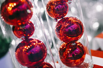 feriados, decoração, ornamento, celebração, bugiganga, brilhante, festivo, Vermelho, Natal, bugigangas, embalado