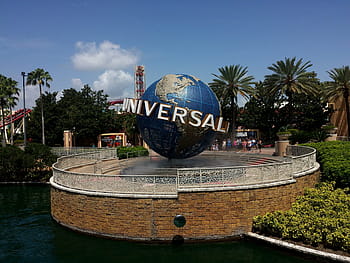 univerzális stúdió, univerzális stúdiók, orlando, orlando, florida, univerzális studiók, Orlando, Florida, egyetemes, földgolyó, víz, fa, nap