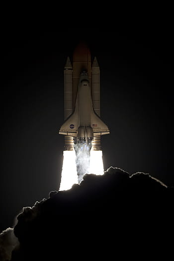 launch, liftoff, night, space shuttle, discovery, spaceship, sky, clouds, blastoff, exhaust, rocket