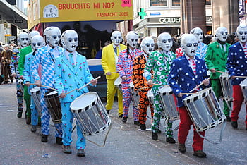 maske, gruppe, Tambour, karneval, basler fasnacht 2015