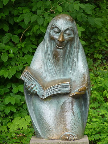člověk čtení knihy, šedá, socha, vypravěčů, sochařství, postava, pohádky, rezervovat, číst, sdělit, příběhy