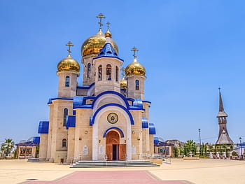 tamassos biskop, russisk kirke, dome, gylden, arkitektur, religion, ortodokse, episkopeio, cypern, Kristendom