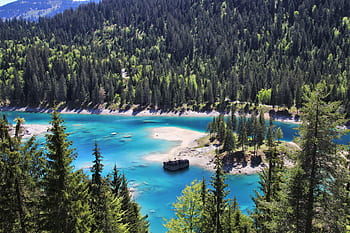 alpine lake, blue, water, panorama, mountain, switzerland, lake, amazing, sunny, landscape, panoramic