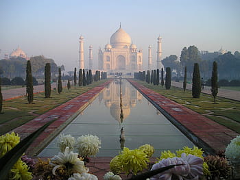 Taj Mahal, Indien, Taj Mahal, Indien, agra, Tempel, Grab, Sonnenaufgang, Spiegeln, Reflexion, morgenstimmung, atmosphärisch